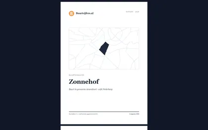 Voorpagina van het buurtrapport als PDF